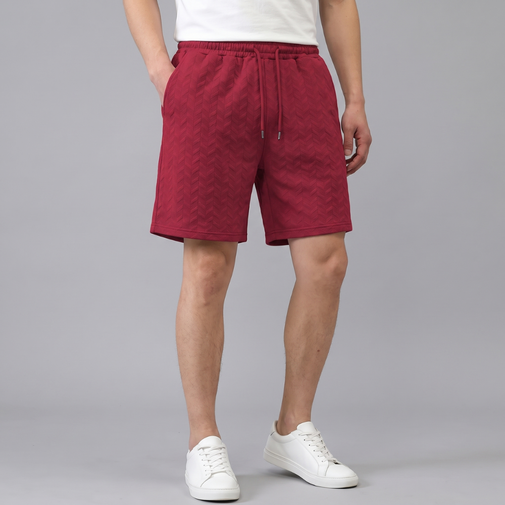 Gavin | Textured Relaxed Fit Drawstring Shorts