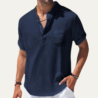 Damon henley shirt Navy Blue
