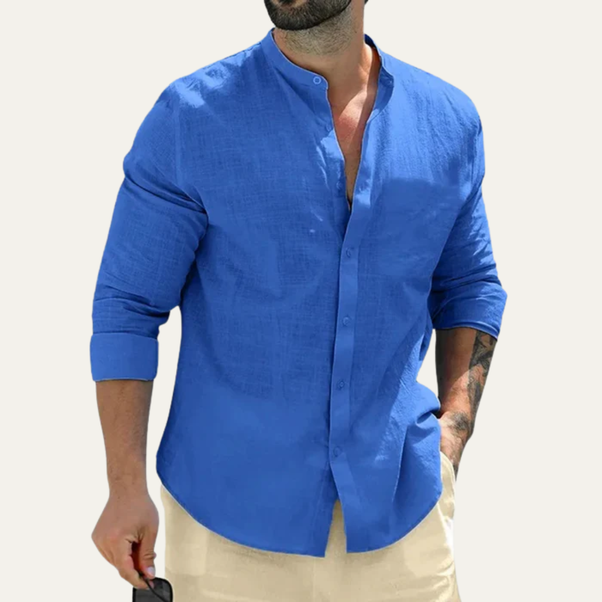 Brock | Smart Casual Linen-Blend Button-Up Shirt