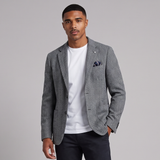 Maddox | Single Breasted Herringbone Wool Tweed Blazer