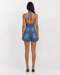Anya | denim romper