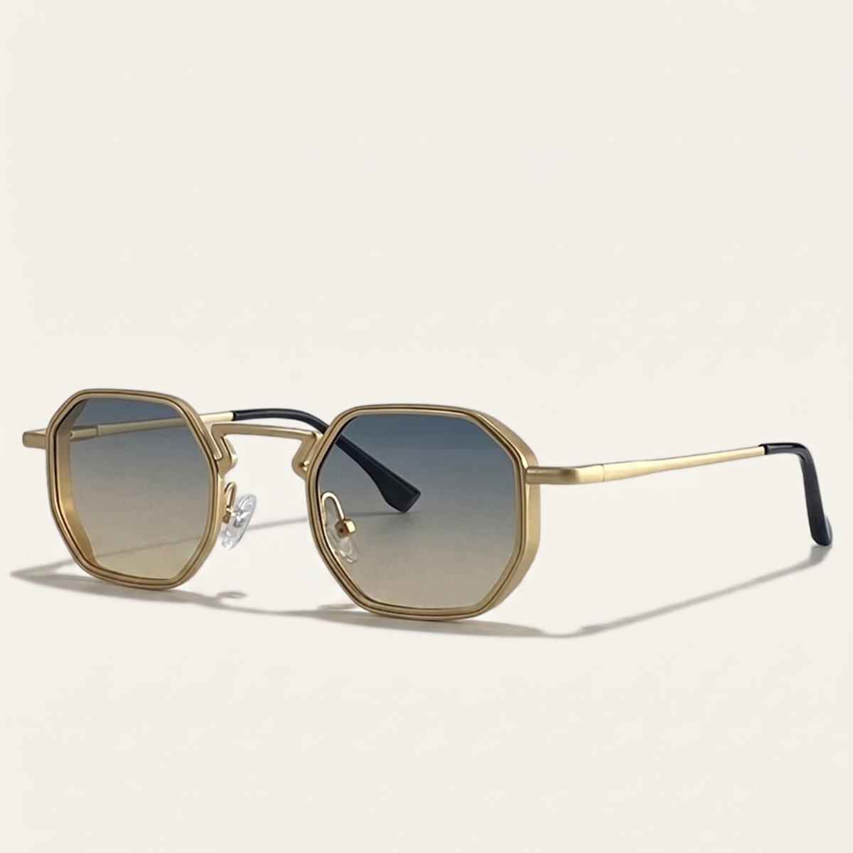 Charlie | Retro Hexagon Metal Frame Sunglasses