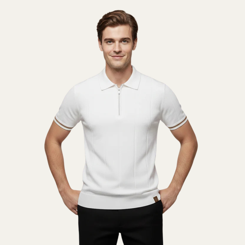 Cornelius zip polo White