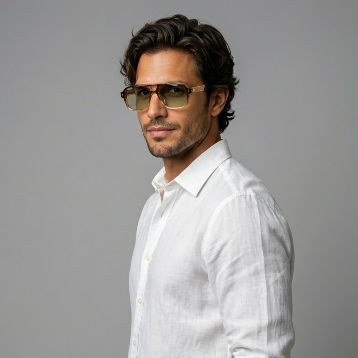 Louis | Transparent Square Frame Sunglasses