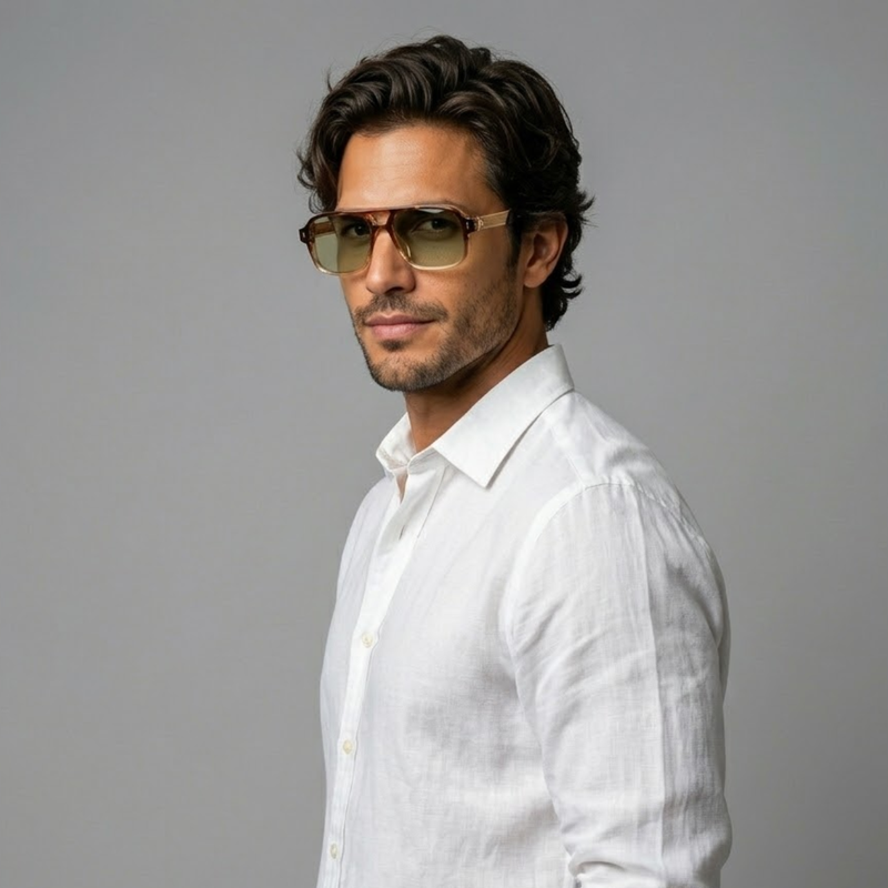 Louis | Transparent Square Frame Sunglasses