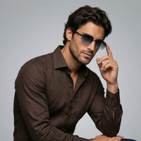 George | Vintage Rimless Sunglasses with UV Protection