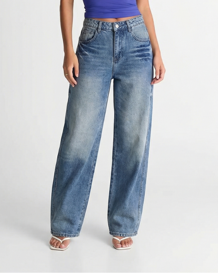 Tess | Wide Leg Jeans Light Blue High Waisted Vintage