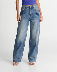 Tess | Wide Leg Jeans Light Blue High Waisted Vintage