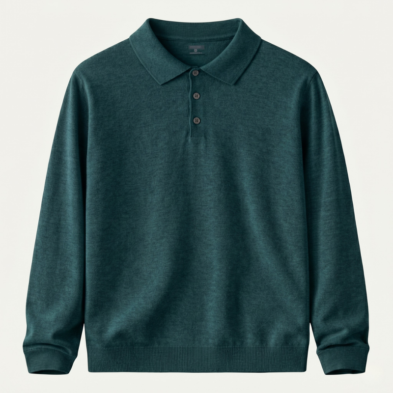 Milton | Merino Wool Knit Smart Casual Polo Jumper