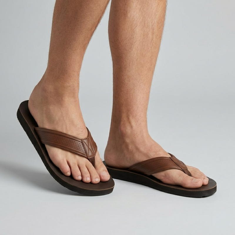 Clayton flip flops Dark Brown