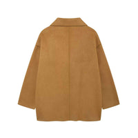 Fleur | Oversized Blazer Camel Longline Wool Tailored