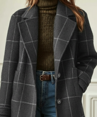 Ffion jacket cognac button detail