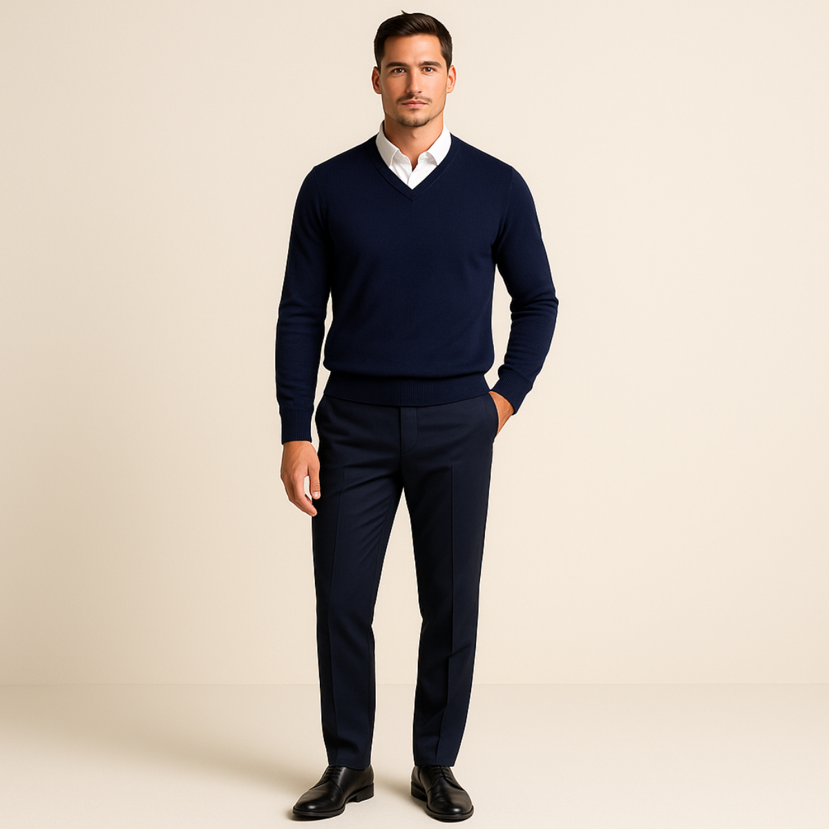 Marvin | 100% Cashmere V-Neck Jumper for Men