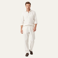 Alaric men's linen set in Apricot