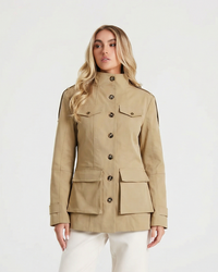 Alma | Utility Jacket Camel Long Pocket Button