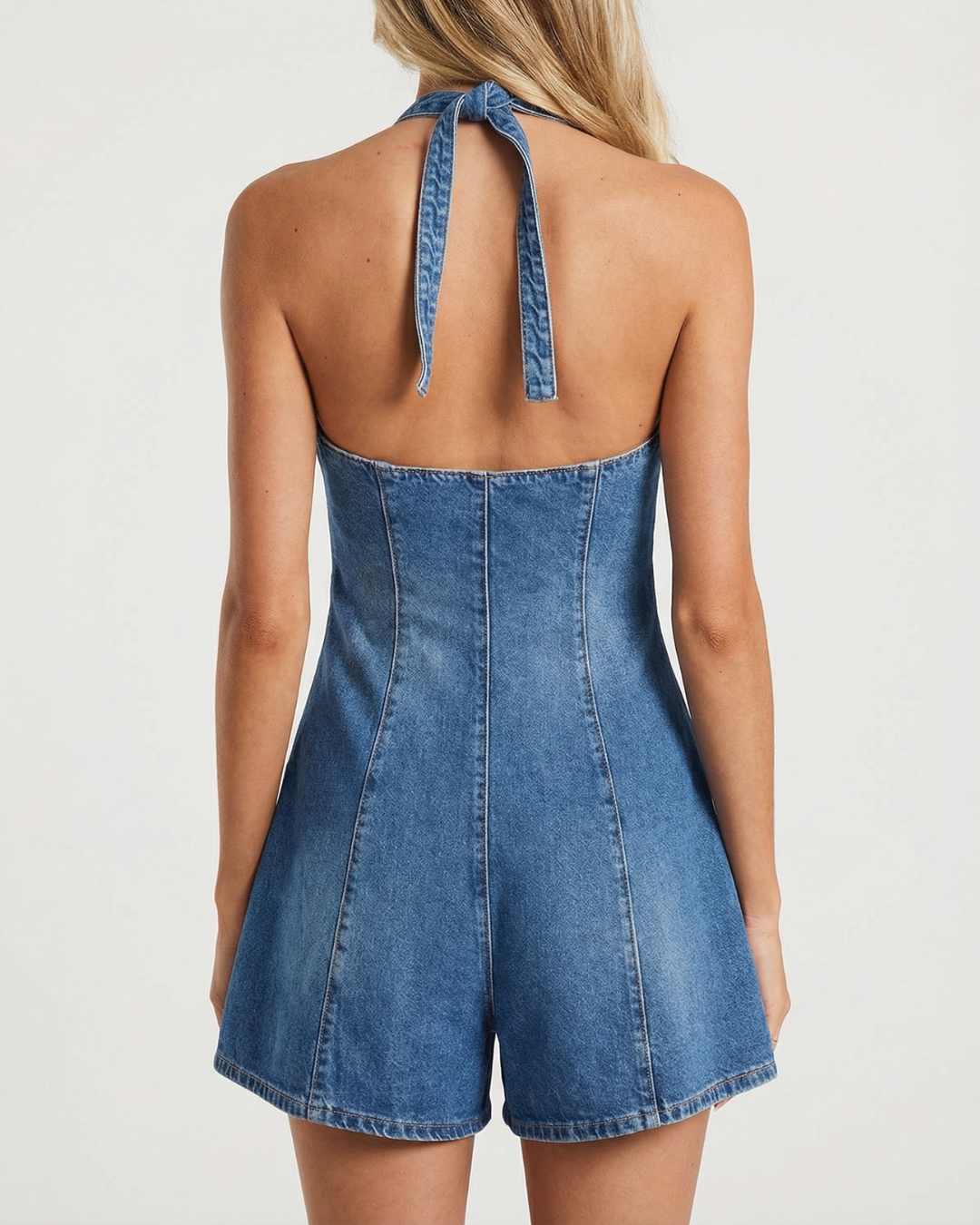 Nell | denim halter romper