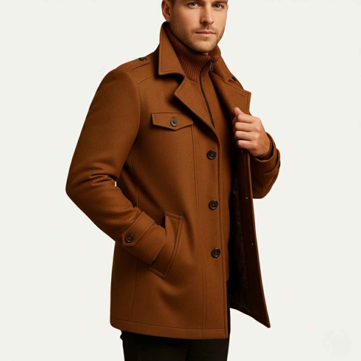 Hexham coat tailored silhouette detail