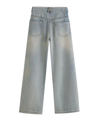 Connie | Faded Wash Wide Leg Jeans