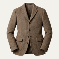 Lucian | Single Breasted Fishbone Tweed Blazer