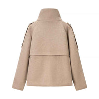 Demi | Double Breasted Blazer Beige Cropped Military