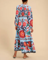 Tamsin floral maxi dress detail view