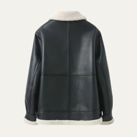 Haverford jacket cream sherpa collar detail