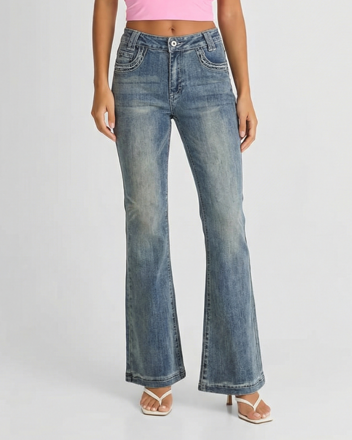 Orla | Flared Jeans Light Blue High Waisted Vintage