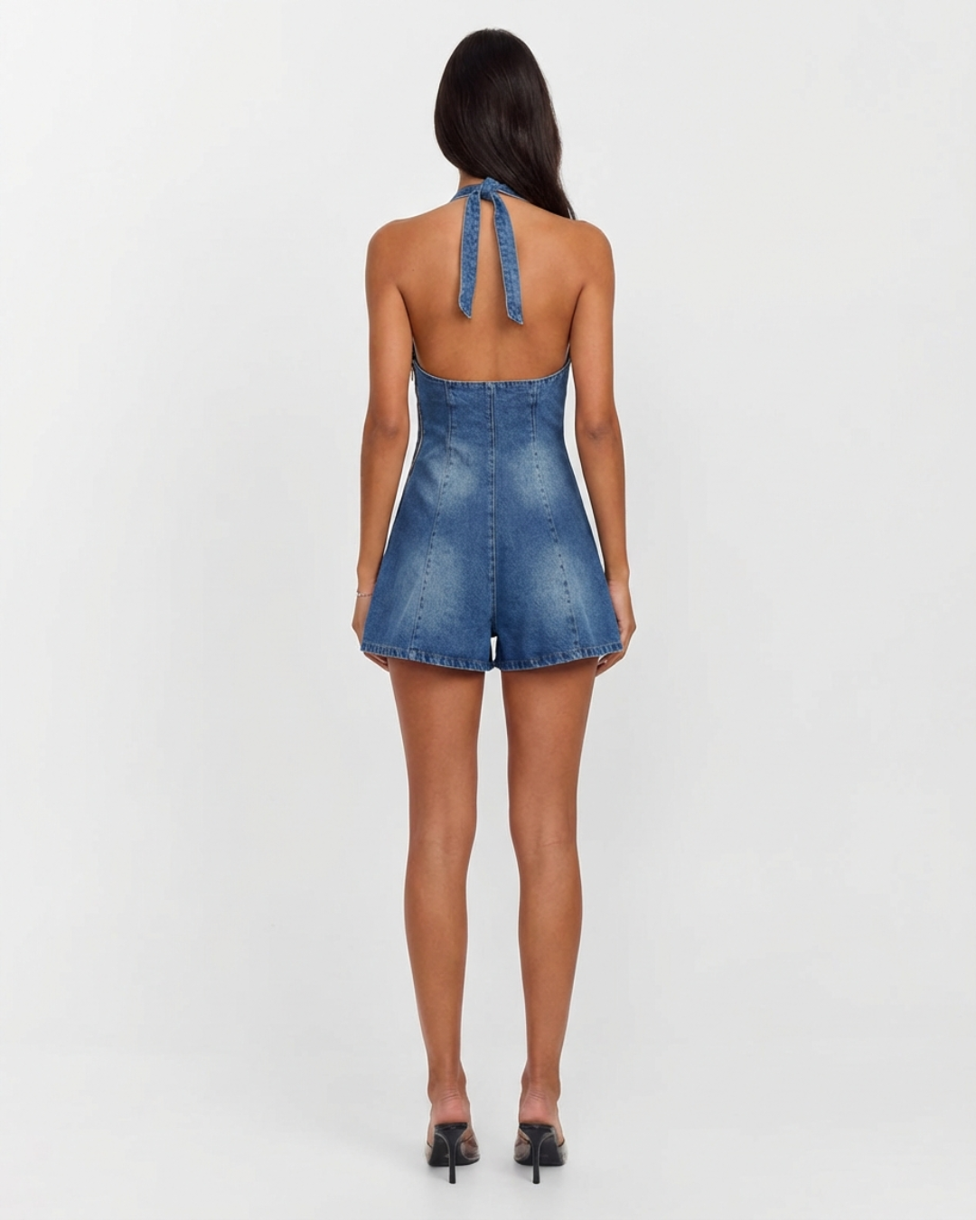 Skye | denim romper