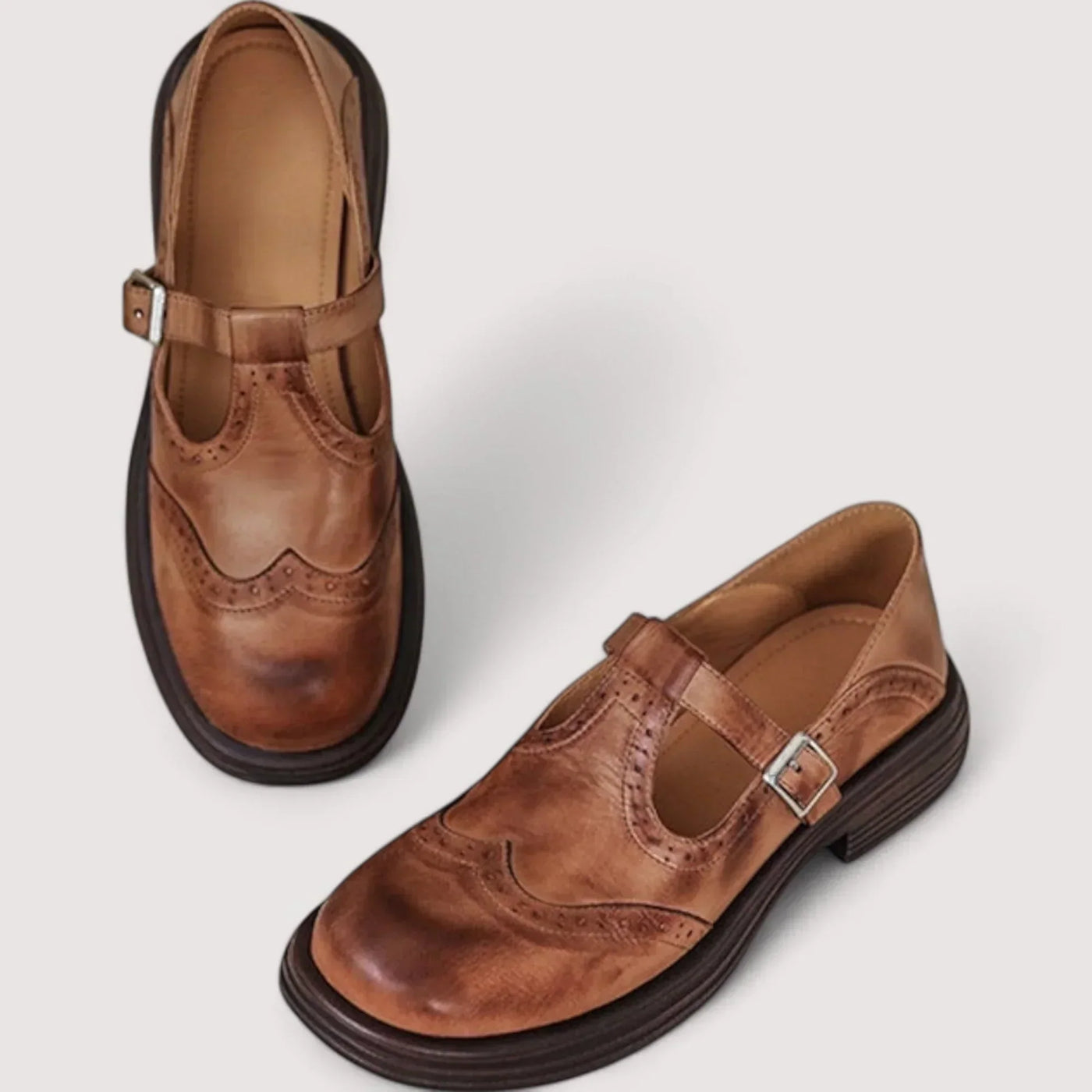 Eulalia shoes brogue perforation detail