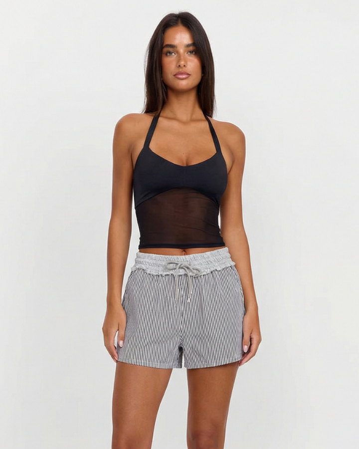 Stella | striped drawstring shorts