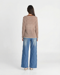 Violet | striped long sleeve top