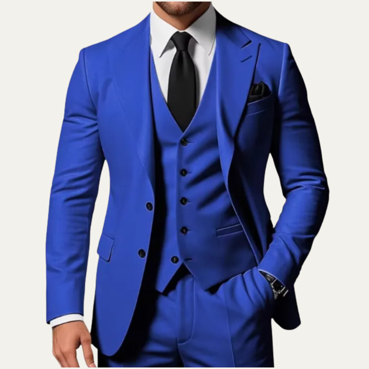 Maynard 3 piece suit Royal Blue
