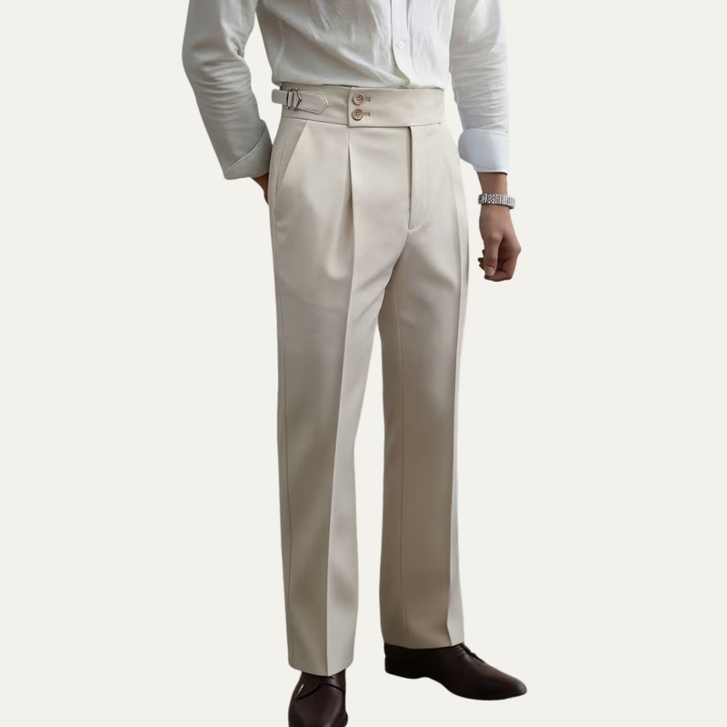 Harvey linen dress trousers Milky