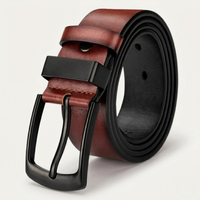 Ellison | Leather Belt with Black Pin Buckle