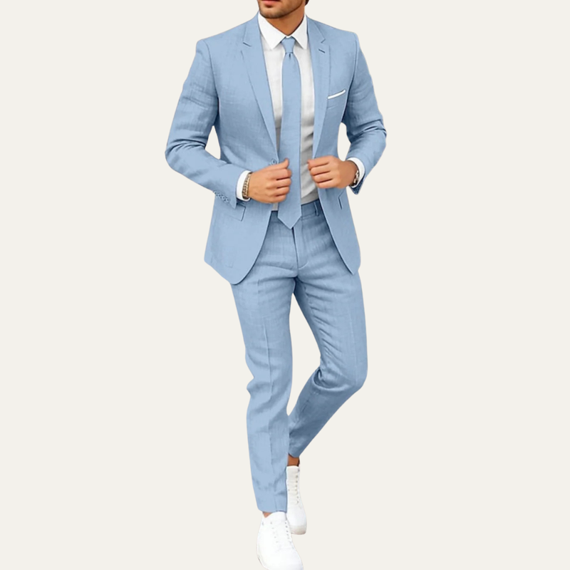 Cole | Lightweight Two Piece Formal Wedding and Business Suit Set