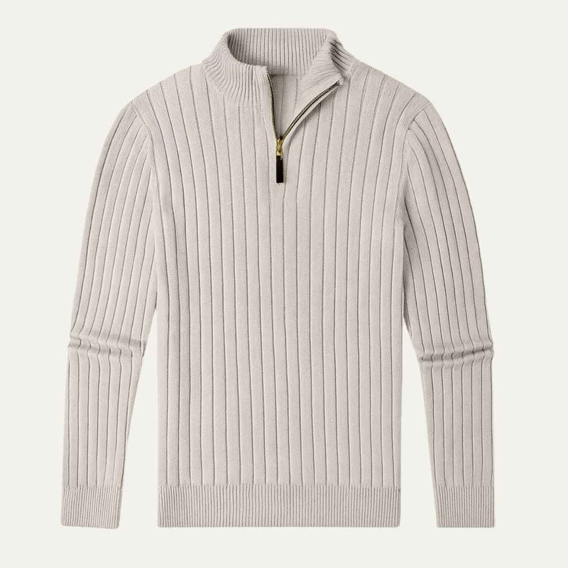 Ephraim | Men's Cable Knit Quarter Zip Jumper