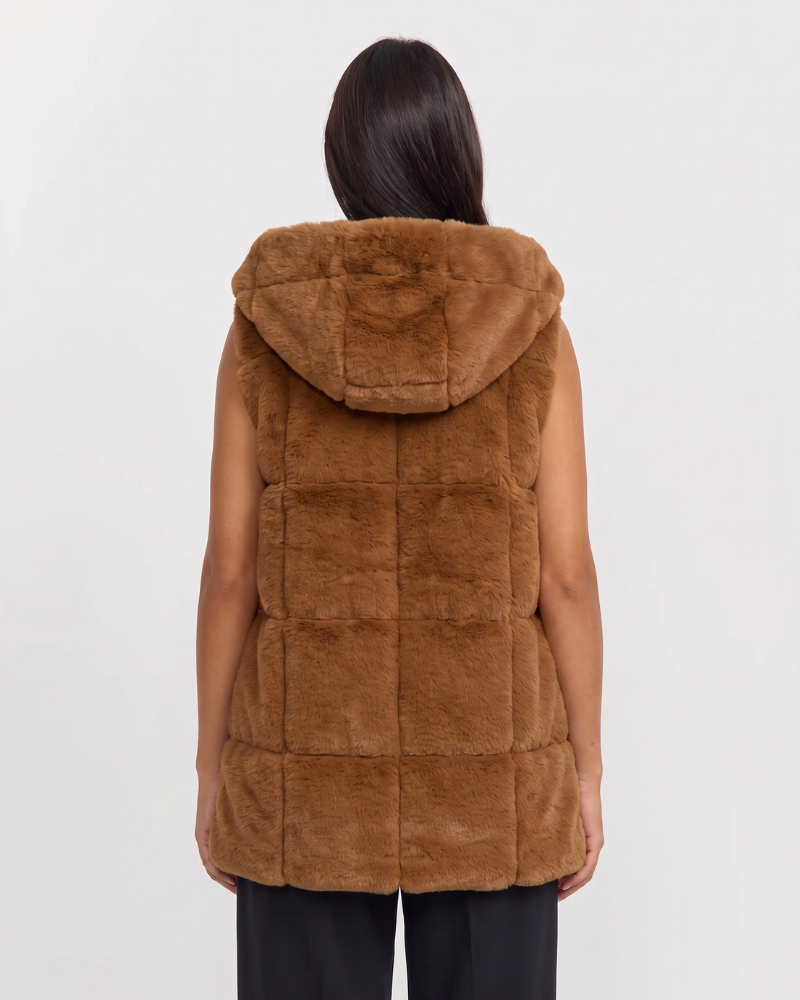 Marguerite | Hooded Quilted Longline Vest