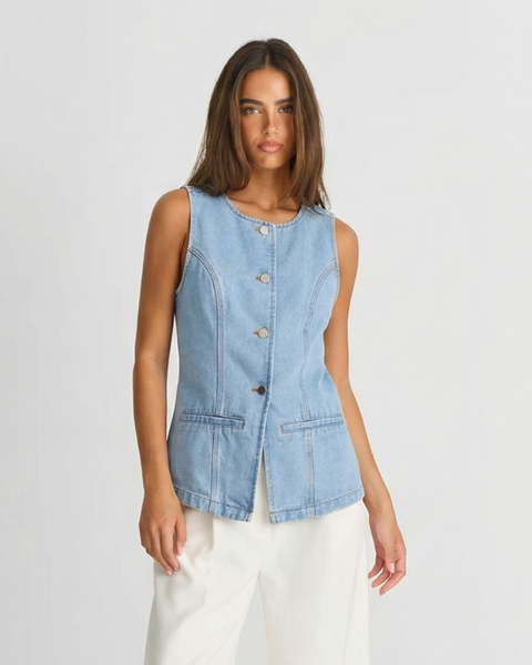 Harper | Denim Waistcoat
