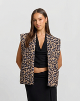 Zoe | leopard print vest