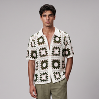 Emery | Lightweight Crochet Knit Polo Shirt for Men