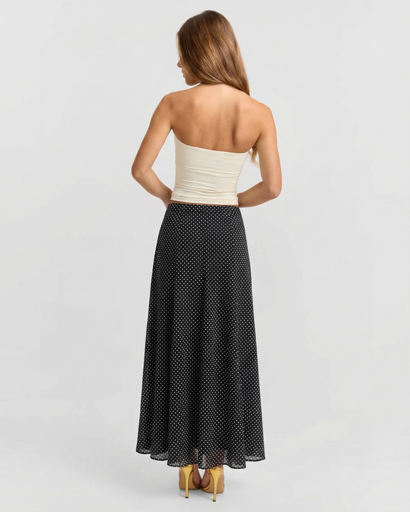 Aria | polka dot maxi skirt