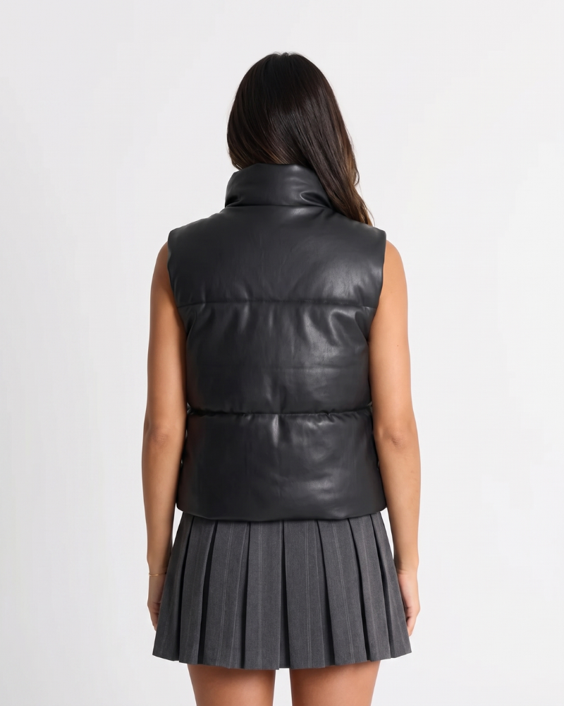 Georgiana | Quilted Sleeveless Puffer Vest
