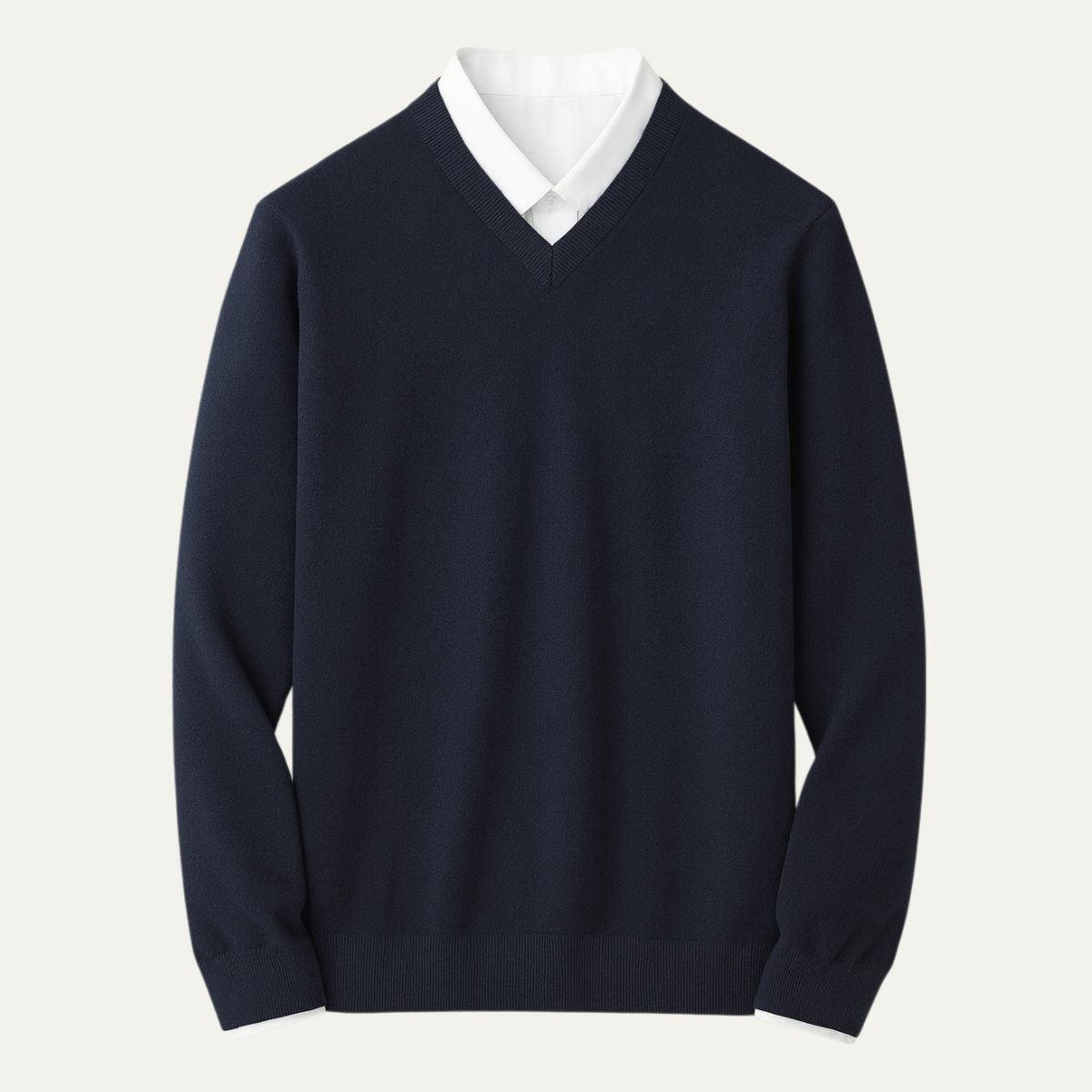 Sebastian cashmere jumper in Navy Blue