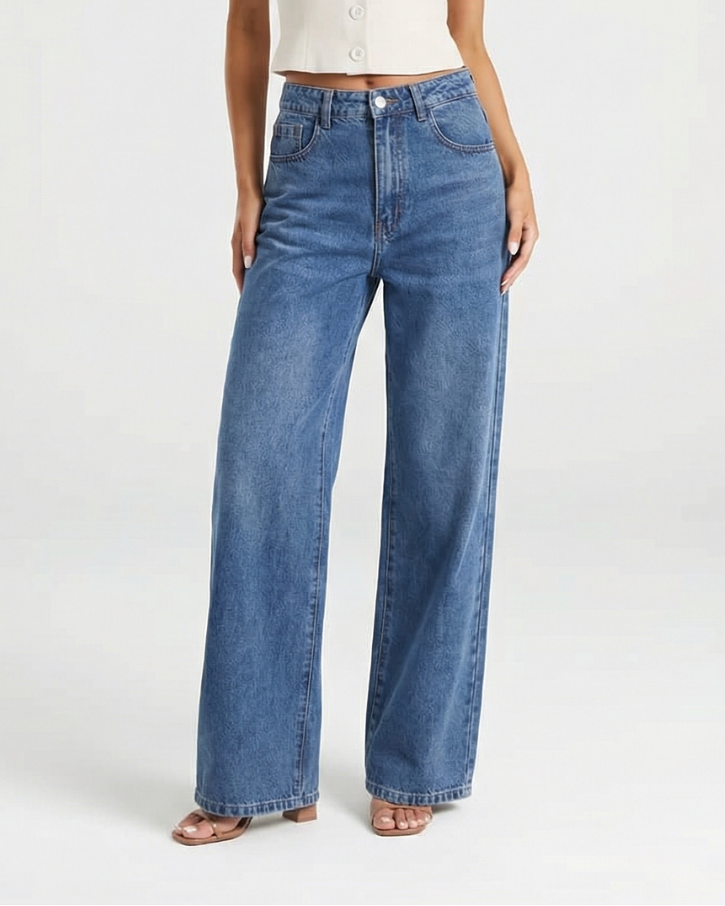 Zoe | Wide Leg Jeans Light Blue High Waisted Straight