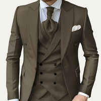 Melvin 3 piece suit Dark Brown