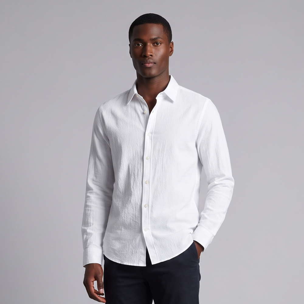 Milo | Cotton Linen Look Summer Business Shirt