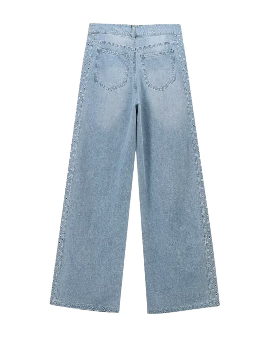 Stella | Wide Leg Studded Jeans