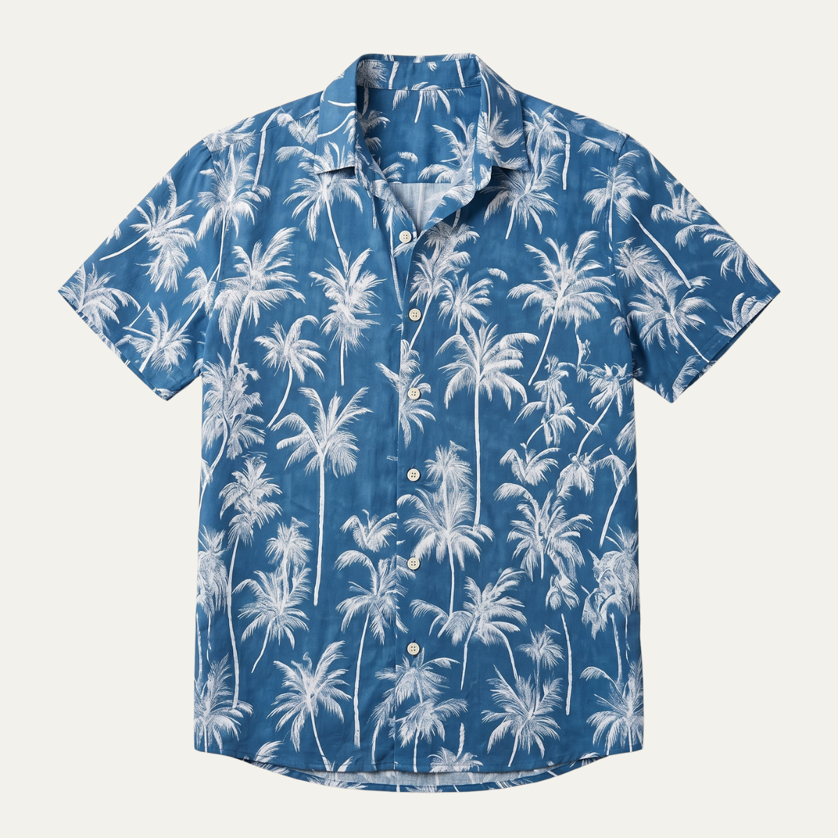 Ignatius | Palm Tree Print Short Sleeve Summer Shirt for Men