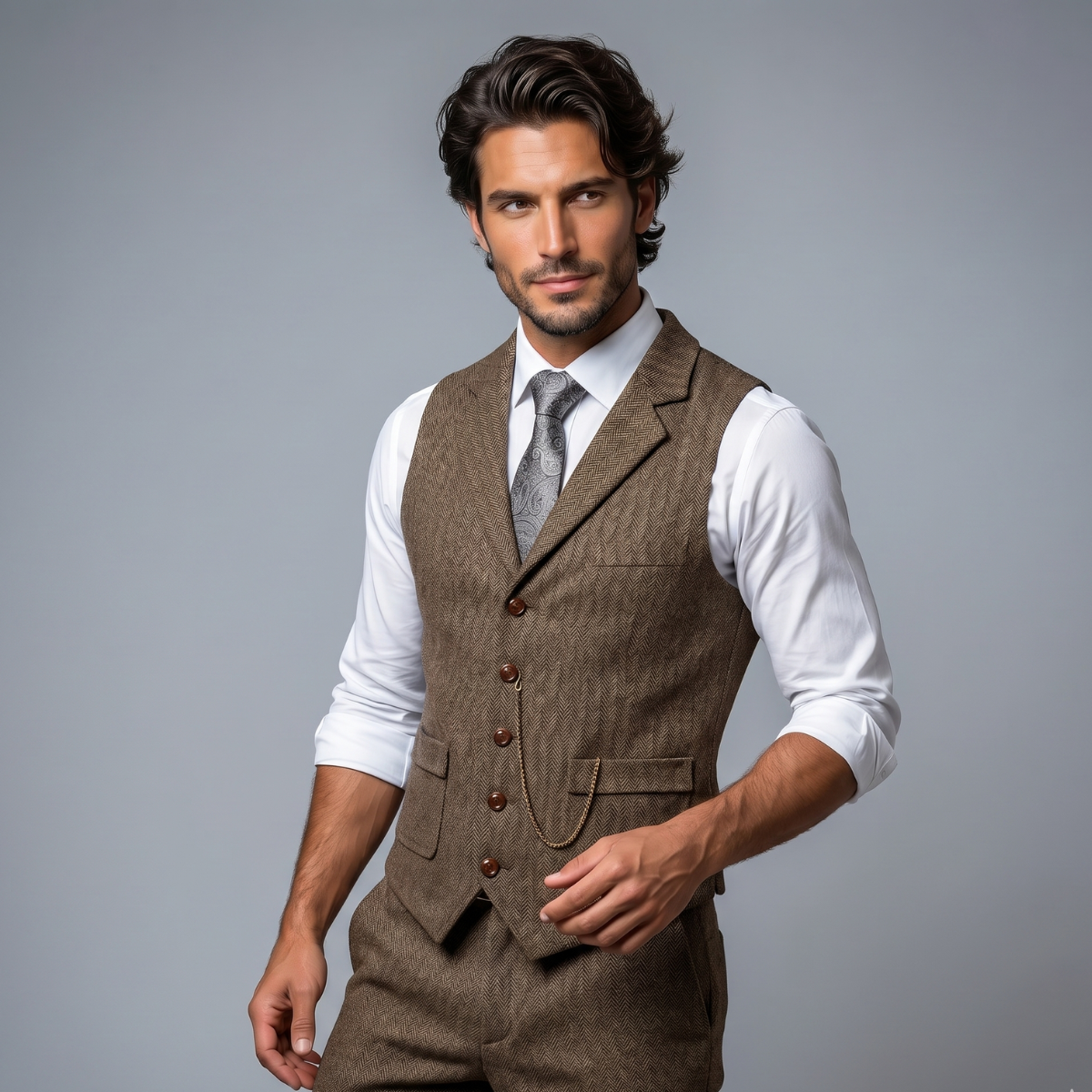 Elliot | Classic Tailored Tweed Waistcoat