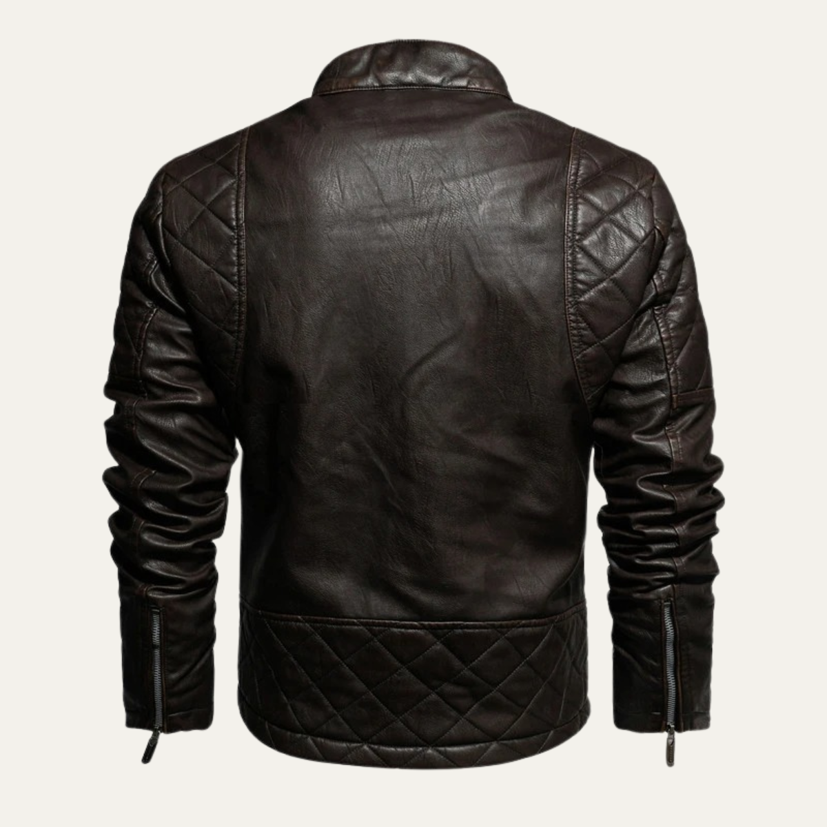 Merrick biker jacket detail